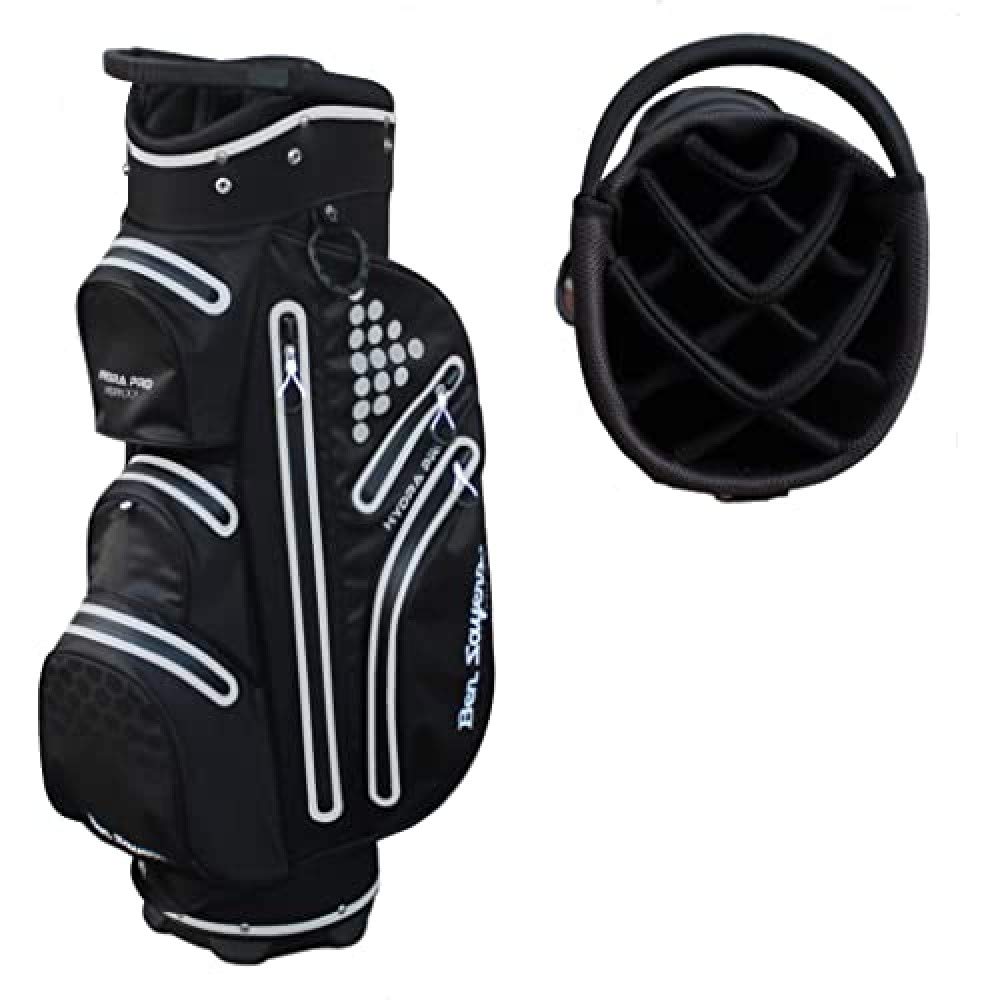 Ben Sayers Unisex's Hydra Pro Waterproof Cart Bag, Black and White, 8.5
