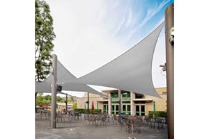 Royal Shade 12' x 12' x 12' Grey Triangle Sun Shade Sail Canopy Outdoor Patio Fabric Screen Awning RTAPT12 - UPF50+ 95% UV Blockage, Heavy Duty, Water & Air Permeable (We Make Custom Size)