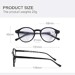 ZENOTTIC Reading Glasses Blue Light Blocking Round