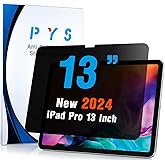 PYS iPad Pro 13 Privacy Screen, for iPad Pro 13 inch M4 7th Generation(2024 Released)/Anti-Spy Filter,Compatible Apple Pencil,Anti-Glare