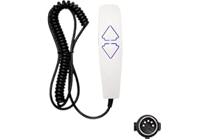 Fruhdi 2 Button 5 Pin Prong Remote Handset Controller Hand Control Replacement with USB and Backlight for Lift Chairs Power Recliners