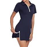 GGOV Womens Two Piece Tennis Golf Dress Active Athletic Exercise Sports Wear Dresses for Women with Pocket Separate Shorts