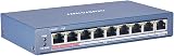 Hikvision 8 Port PoE Switch 10/100Mbps Unmanaged +1 Uplink 802.3af/at view 1