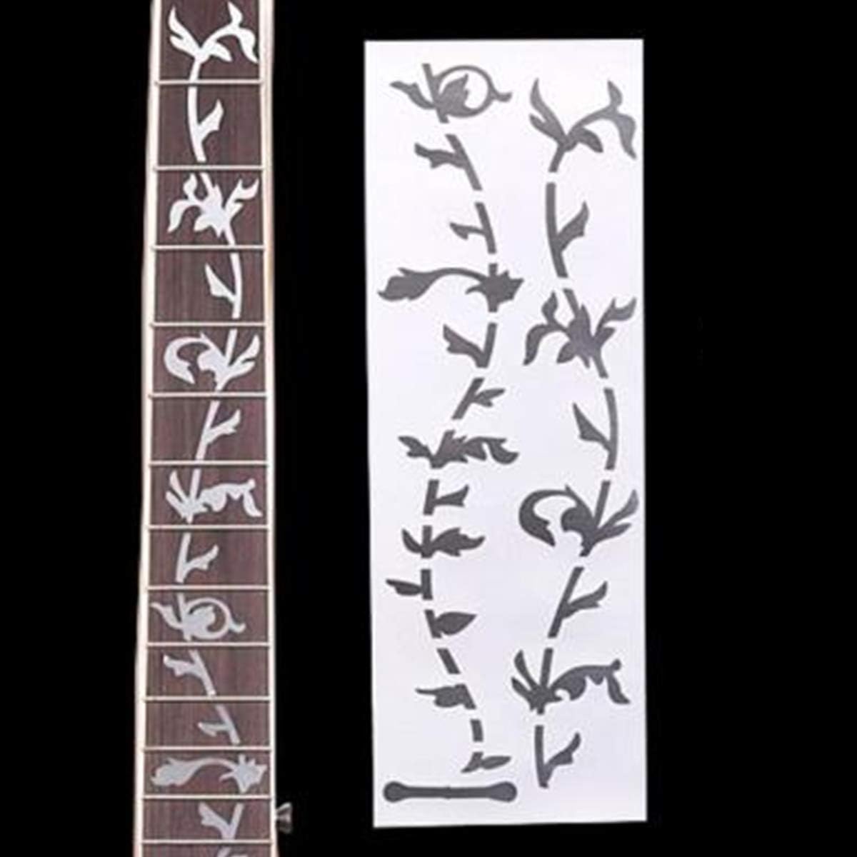 Tree of Life DIY Guitar Neck Fretboard Stickers, Fret Inlay Stickers for Music Bass, Acoustic, Electric Guitar, Silver Thin - Image 4