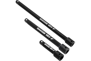 DAKCOS 3 Pieces 1/4-Inch Drive Extension Bar Set Includes 3 6 10 Inch Impact Socket Extensions, Premium Chrome Vanadium Steel