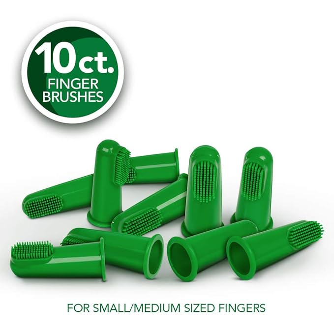 Vet's Best Finger Toothbrush for Dogs For Easy Dog Teeth Cleaning and