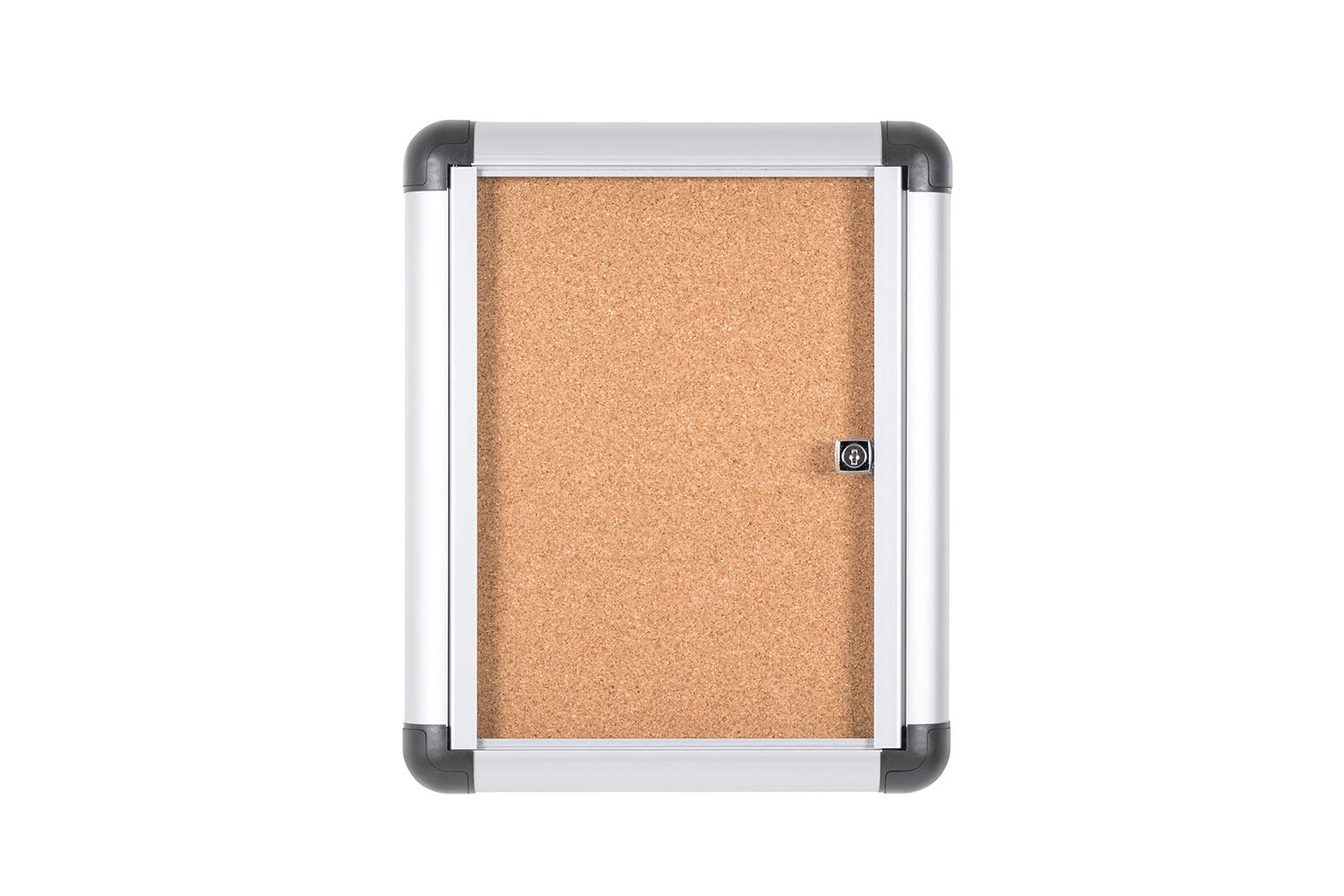 Bi-Office Display Case Enclore Extra, Cork Surface, Acrylic Door, Aluminium Frame, 30.6 x 37.6 cm (1x A4)