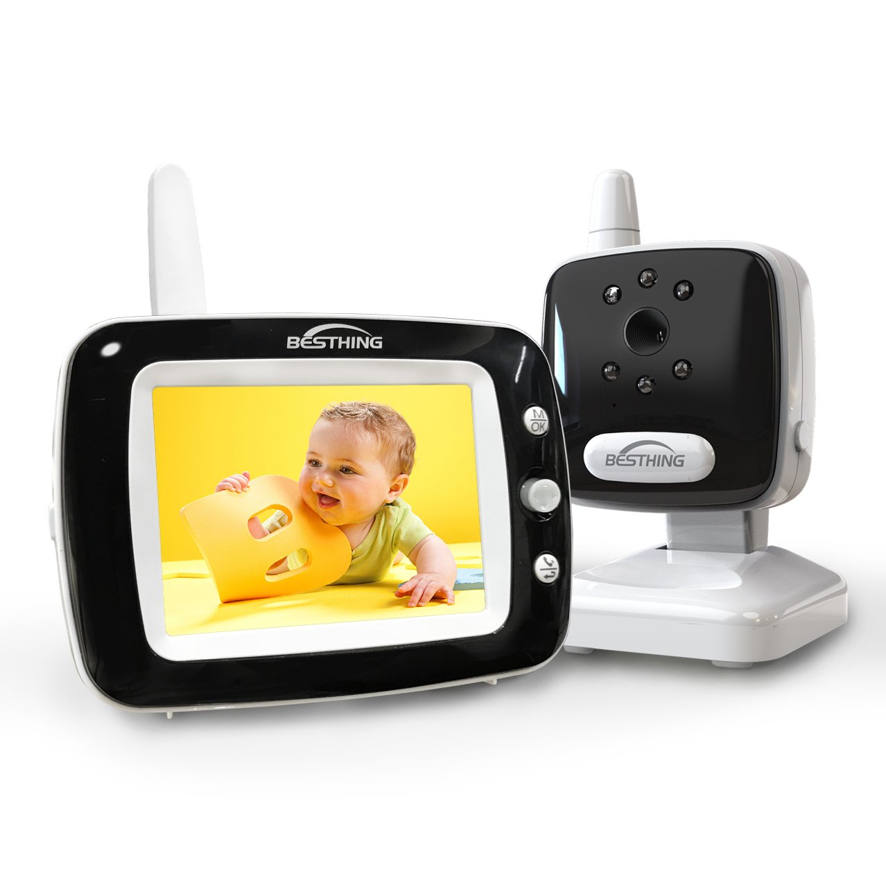 Digital Video Baby Monitor with 3.5 Inch Color Screen, Infrared Night Vision