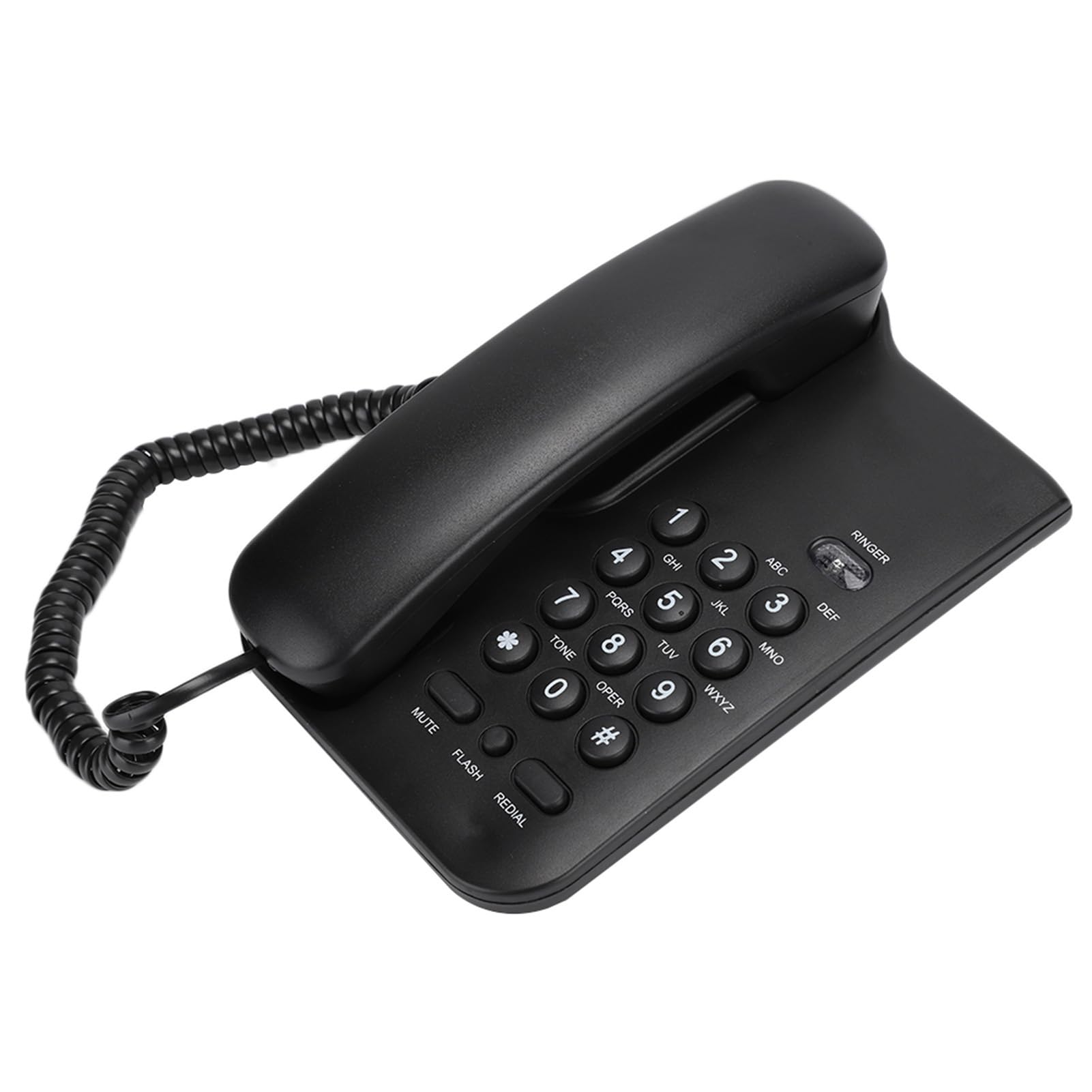 Landline Corded Telephone,Portable KX-T3026CID Desktop/Wall Hanging Foreign Trade Caller Small Extension Phone for Hotel,Home,Office with UK Telephone Line(Black)