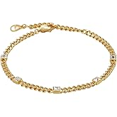 Alex and Ani September Birthstone Sapphire Curb Chain Bracelet