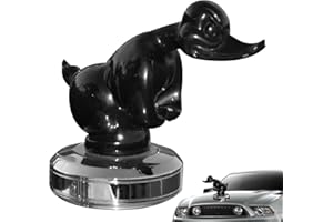 Doefo Angry Duck Hood Ornament, Alloy 3D Funny Duck Hood Ornament Car Bonnet Ornament, 4x4 Inch Self Adhesive Duck Car Emblems, Metal Duck Statue for Vehicles Decoration