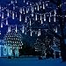 String Lights By LYlife,Waterproof LED Meteor Shower Rain Lights Falling Raindrop Fairy Lights With 30CM 8 Tubes 144 LEDs For Holiday Party Wedding Christmas Tree Decoration (30CM, White)