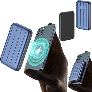 Manducary Mag Safe Power Bank 15w 5000mah Pd Qc Quick Magnetic Adsorbable Fast Charger For Iphone 12 12pro Max 12 Mini Ultra Thin Wireless Magnet Charging Treasure Auxiliary Battery Blue Cell Phones Accessories Amazon Com