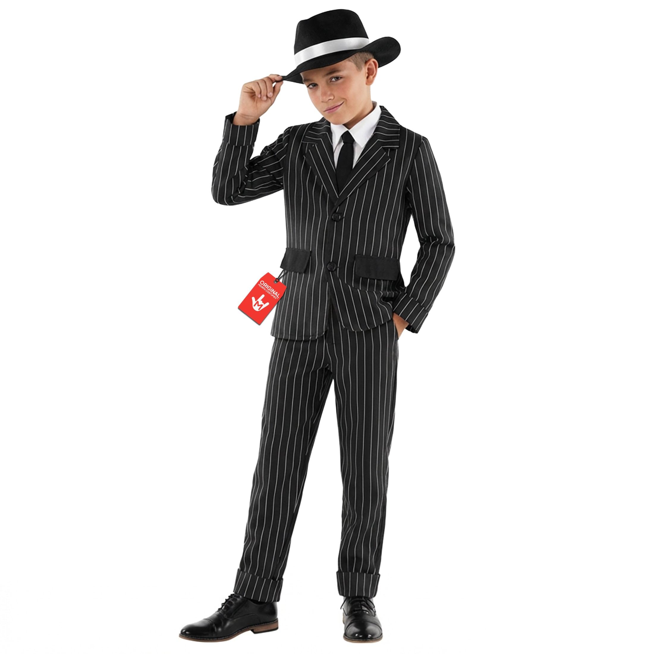Fun Shack Boys 1920s Gangster Costume - Kids Fancy Dress Small