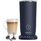 SIMPLETASTE Milk Frother, 4-in-1 Electric Milk Frother and Steamer, Automatic Warm and Cold Foam Maker and Milk Warmer for Latte, Cappuccinos, Macchiato, Dark Blue