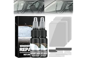 Gaukomzs 2 Set Windshield Crack Repair Kit, 2024 New Windshield Crack Repair Fluid Window Automotive Windscreen Tool, Car Glass Repair Glue Scratch Chip Cracks Repair Kit