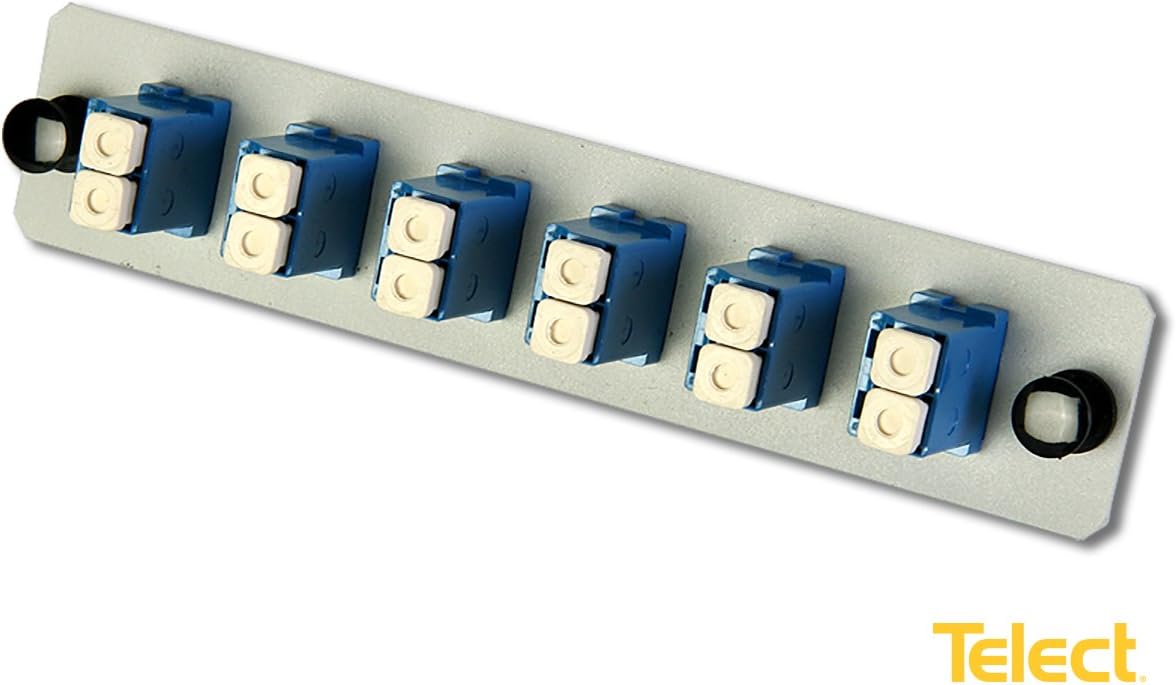 TELECT LCX Fiber Optic Patch Plate 12 Termination LC/UPC - White (055-0000-5010)