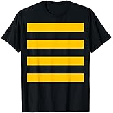 Bee Halloween DIY Costume Shirt - Yellow Stripes on Black T-Shirt