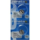 Renata 321 SR616SW Batteries - 1.55V Silver Oxide 321 Watch Battery (2 Count)