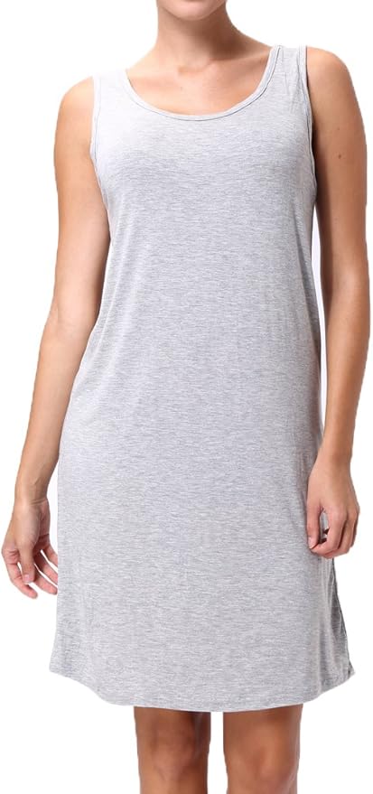 Amazon Co Jp インナーキャミソール ノースリーブ インナーウェア 快適 柔らかい モダール ワンピース レディース タンクトップ ロングスリップ 肌触り良い 吸汗通気 ルームウェア 服 ファッション小物