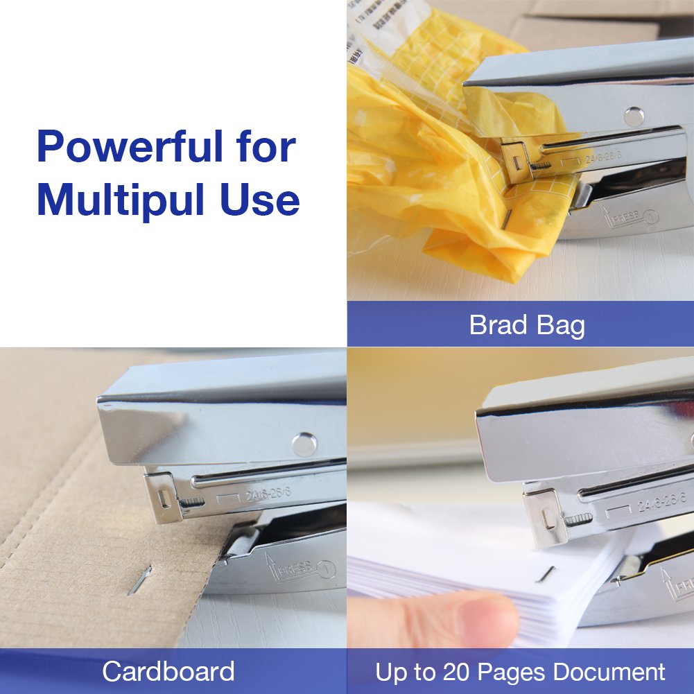 LandHope Stapler with 1000 Staples and Remover Set 20 sheets Capacity Full Desktop Office Size Work