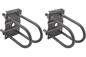 Trailer U Bolt Kit, 22Pcs Heavy Duty Rolled Steel Trailer Leaf Spring U Bolt Kit with Nuts and Frame Plate Trailer Mounting A