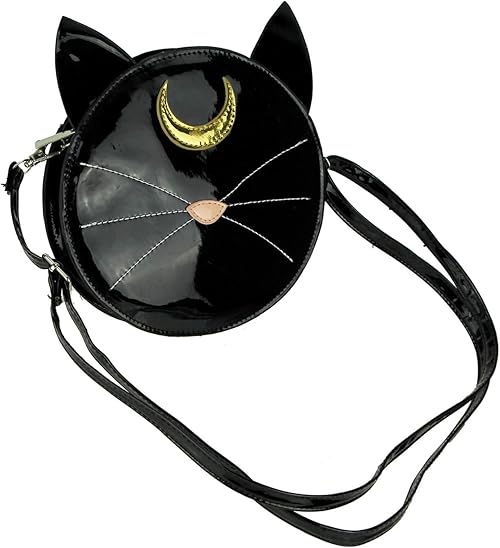 black vinyl crossbody bag