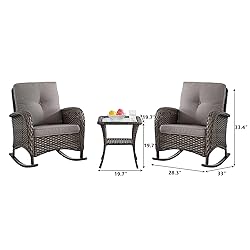 HUMMUH 6-Piece Outdoor Patio Furniture PE Wicker