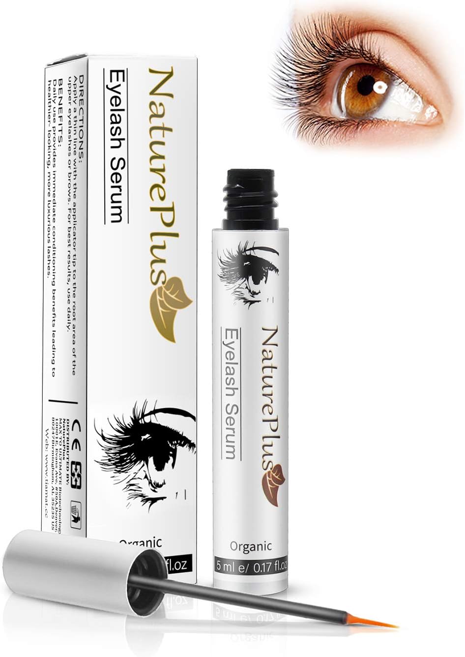 Eyelash Growth Serum, Natural Brow Lash Enhancer, Naturally Growing Longer, Thicker, Fuller (5ml)