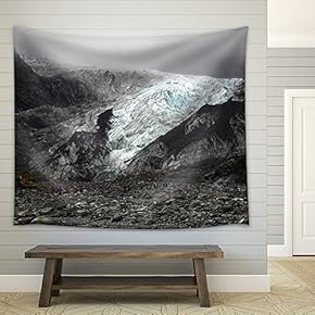 Mountainous Area with Mountain Climbers - Fabric Wall Tapestry Home Decor - 51x60 inches