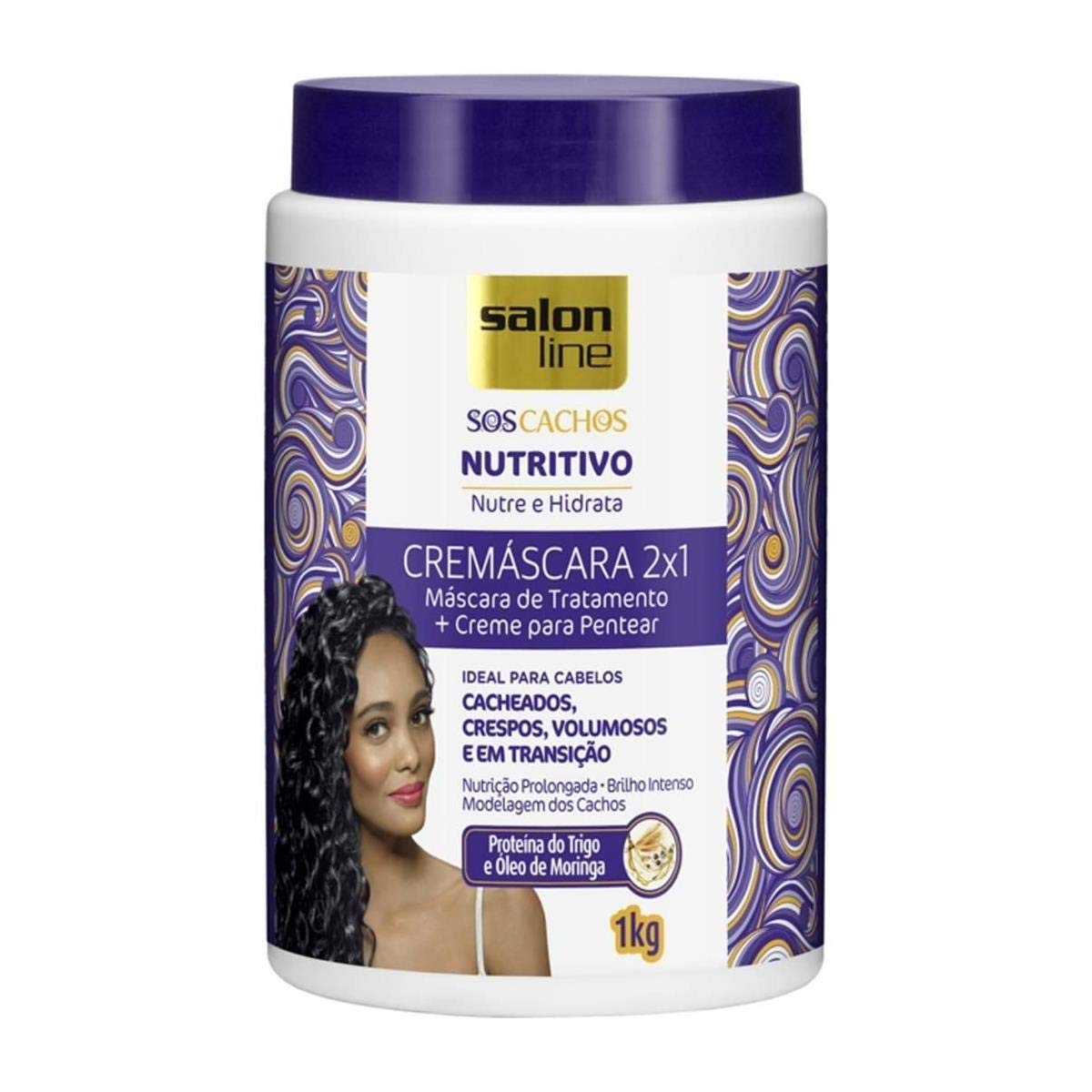 Linha Tratamento (SOS Cachos) Salon Line - Cremascara 2X1 Nutritiva 1000 Gr - (Salon Line Treatment (SOS Curls) Collection - Nutricious CreamMask 2 in 1 Net 35.27 Oz)