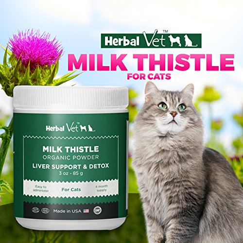 Certified Organic Milk Thistle Powder for Cats and Dogs Easy to Mix