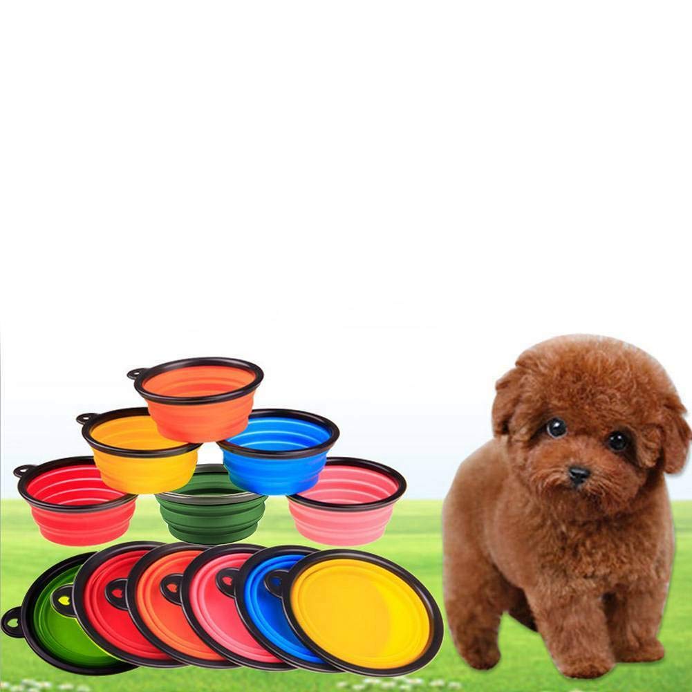 PETS EMPIRE Travel Bowl of The Brand Dogs Cats Pet Food Dish Foldable Bowl Drinking Bowl Water Bowl (Purple)