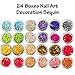 24 Boxes Nail Art Sequin Slime Supplies Kit Heart Shape Glitter For Nail Face Eye Slime Decoration by Happlee