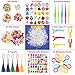 Parhlen Rubber Bands Refill Kit, 12500+ Loom Bands in Include 36 Colors with 5 Hooks, 500 Clips for Kids Bracelet Making Kit DIY Band Crafting
