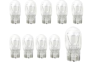 Sephile 10 PCS T20 Car Brake Light, Double-wire Design, 12V 21/5W Waterproof Lighting Bulbs, Universal 1891/7443 Automotive Instrument Light Accessories for Truck SUV Car (White Light)