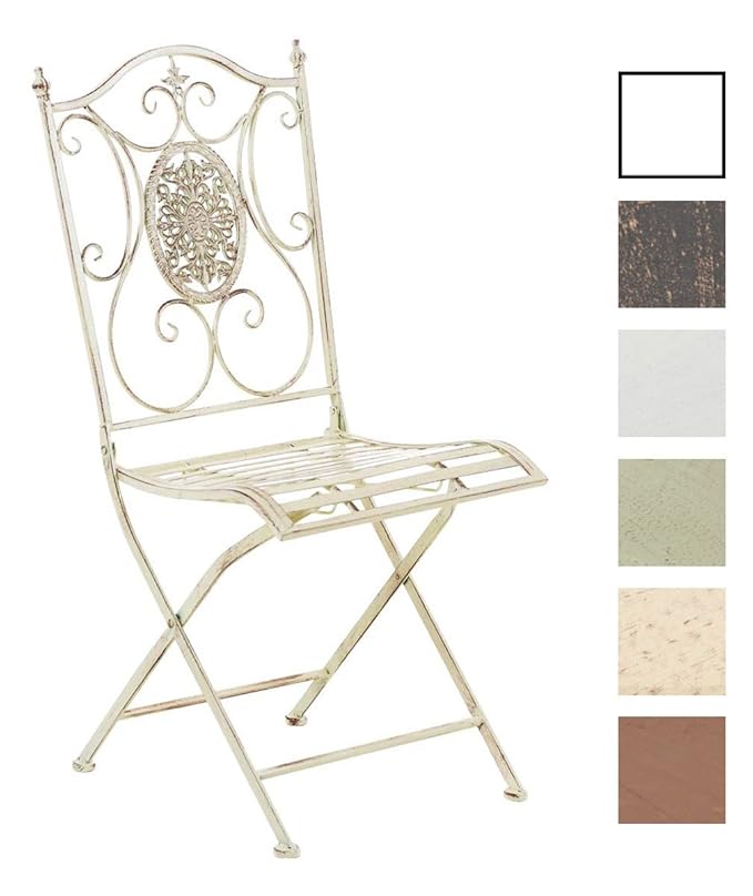 title=CLP Sedia in Ferro da Giardino SIBELL | Sedia Richiudibile in Metallo, Design