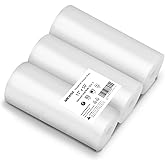 [2024 New] 11" x 50' 3 Rolls, Vacuum Sealer Rolls Bags for Food, Great for Food Storage, Sous Vide and Meal Prep, Wevac Lite