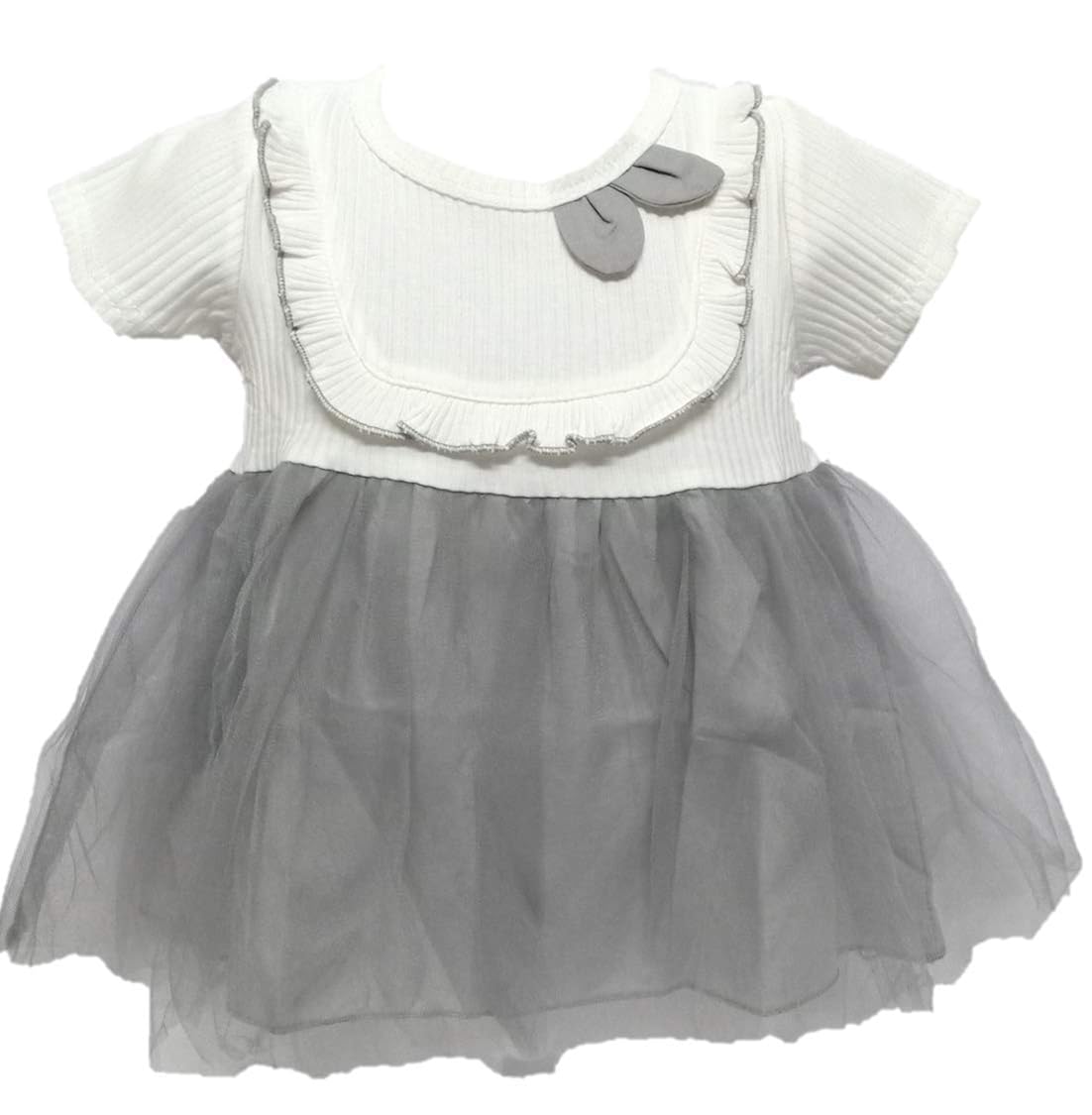 grey colour baby frock