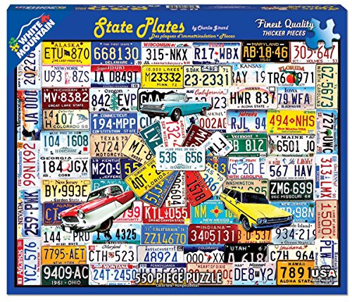 White Mountain Puzzles State Plates Jigsaw Puzzle (550 Piece)