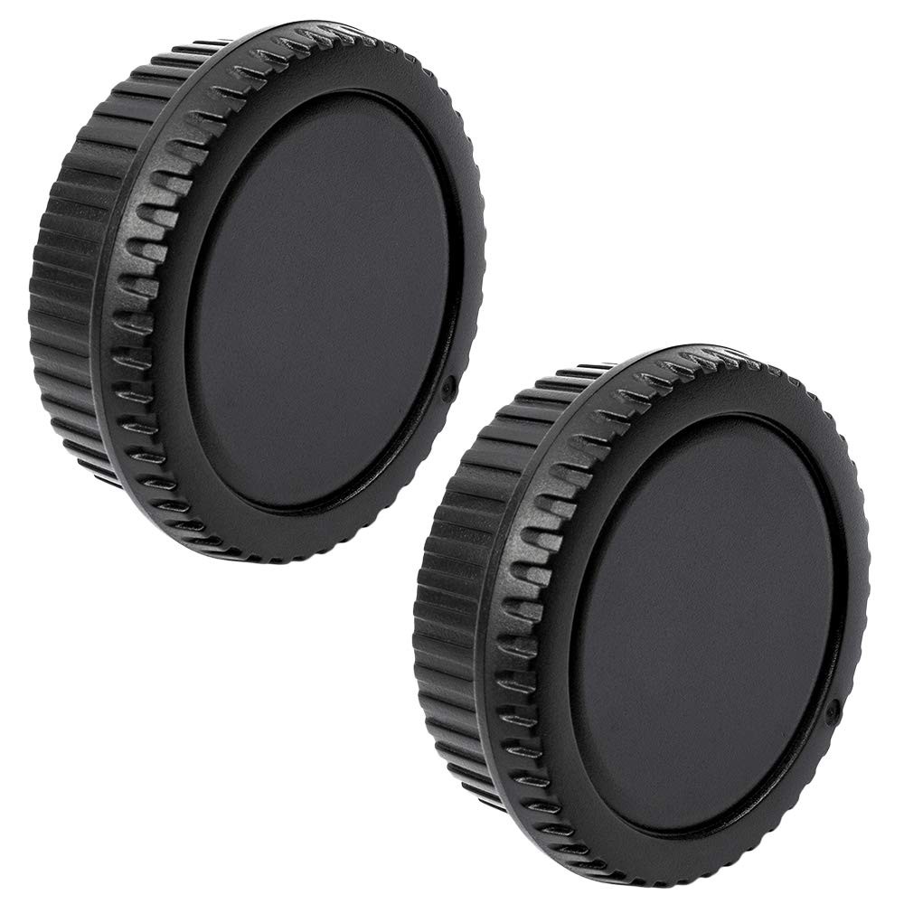 Fotover Camera Body Cap and Lens Rear Cap Cover Replacement Set for All Canon EOS EF Mount DSLR Cameras 6D Mark II 5D Mark IV EOS 200D 60D 80D 70D 5Ds R 5D Mark III 600D,2 Sets