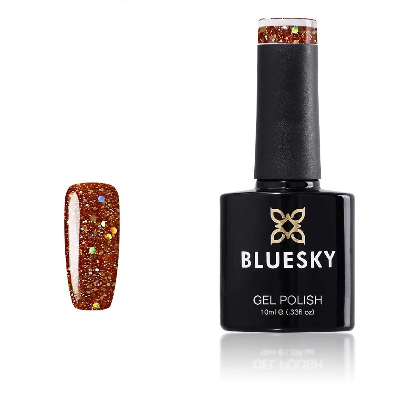 Bluesky Gel Nail Polish, Cappuccino Sparkle, Blz30, Long Lasting, Chip Resistant, 10 ml (Requires Drying Under UV LED Lamp)