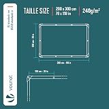 VOUNOT 2x3m Waterproof Tarpaulin 240 g/m² Heavy Duty Ground Sheet Green view 3