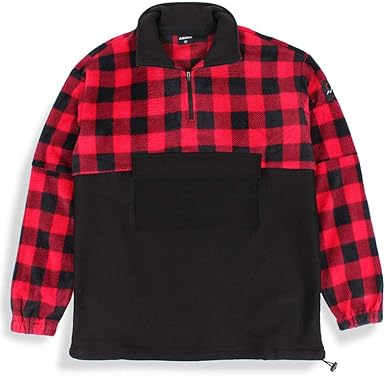 plaid fleece pullover
