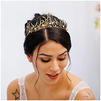 Amazon Com Yfe Women Gothic Crowns And Tiaras Evil Queen Crown