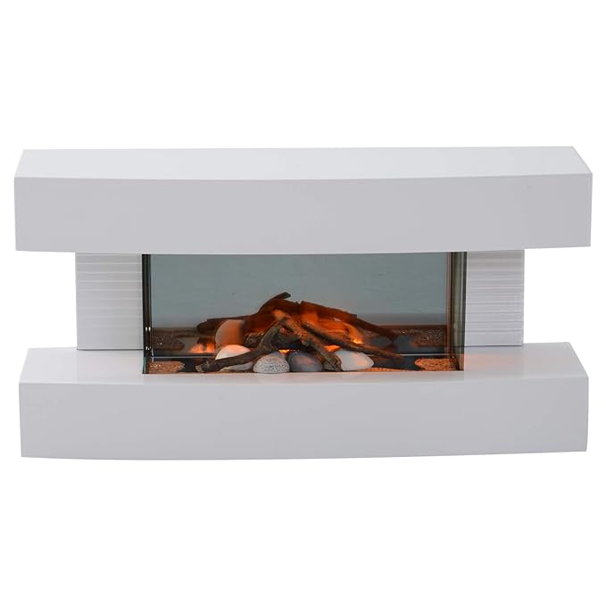 HOMCOM Wandkamin Elektroheizung LED Fernbedienung Elektrokamin