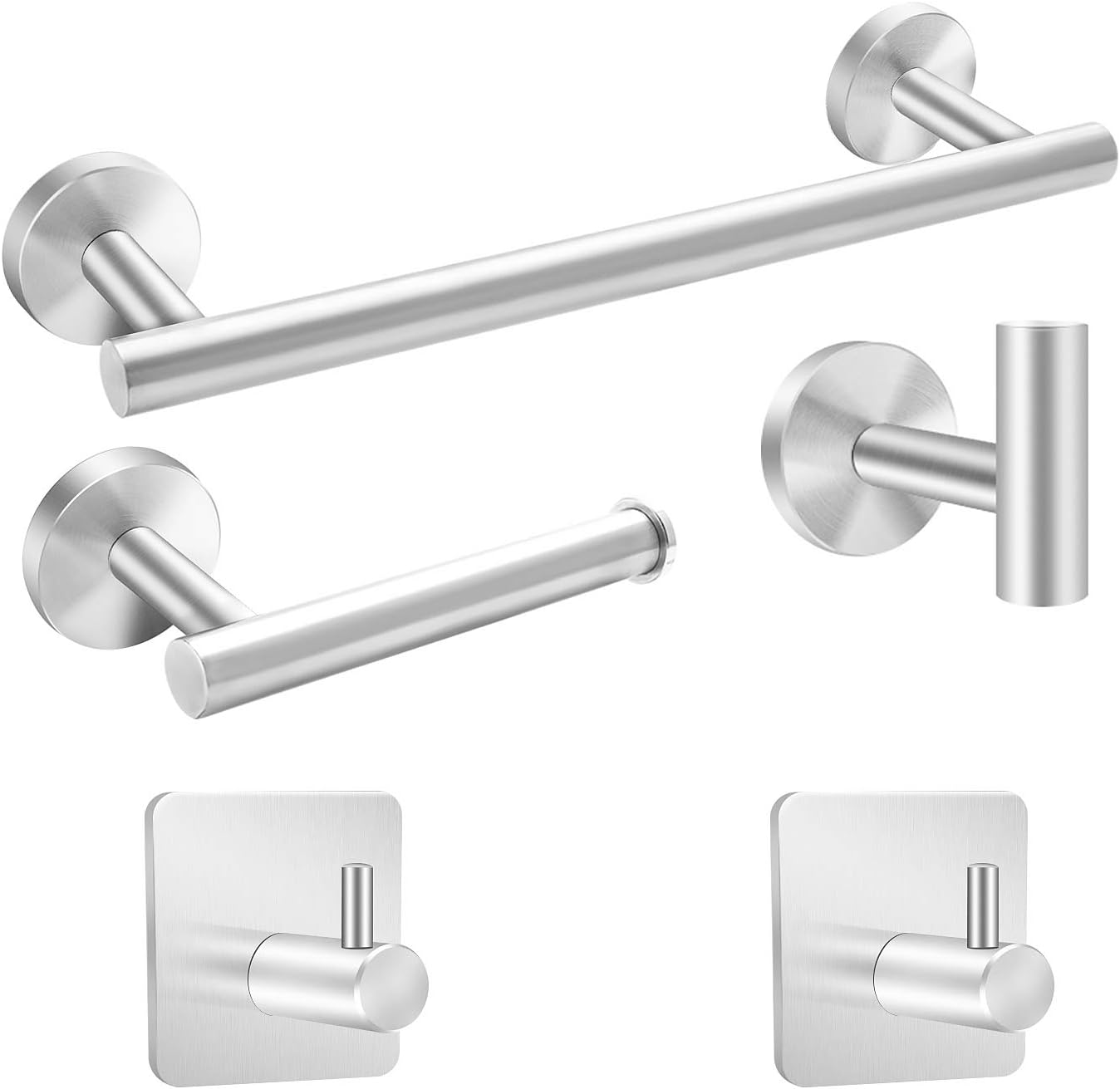 EXLECO Towel Rack 41cm 5 Pcs Towel Rails for Bathrooms Stainless Steel