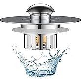 Bathtub Drain Stopper with Hair Catcher, Pop Up Tub Stopper Plug Cover with Filter Basket, Separate Design for Easy to Clean, Anti-Clogging, Universal for 1.4"-1.9" Hole