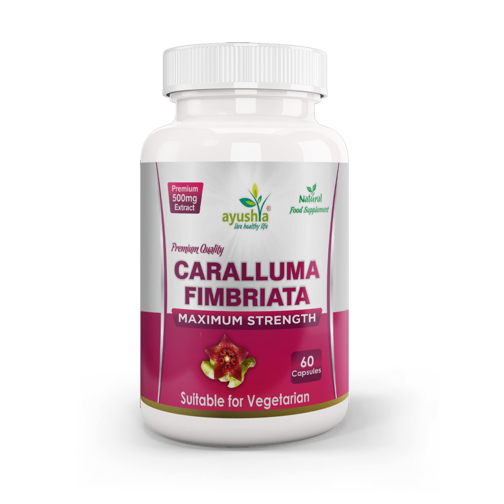 Ayushya Caralluma Fimbriata Capsule, Natural, 60 Count (Pack of 1)