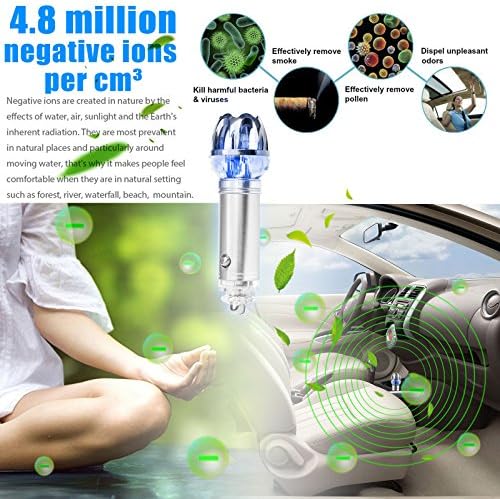 2017 Mini Auto Car Fresh Air Ionic Purifier Oxygen Bar Ozone Ionizer Cleaner NEW